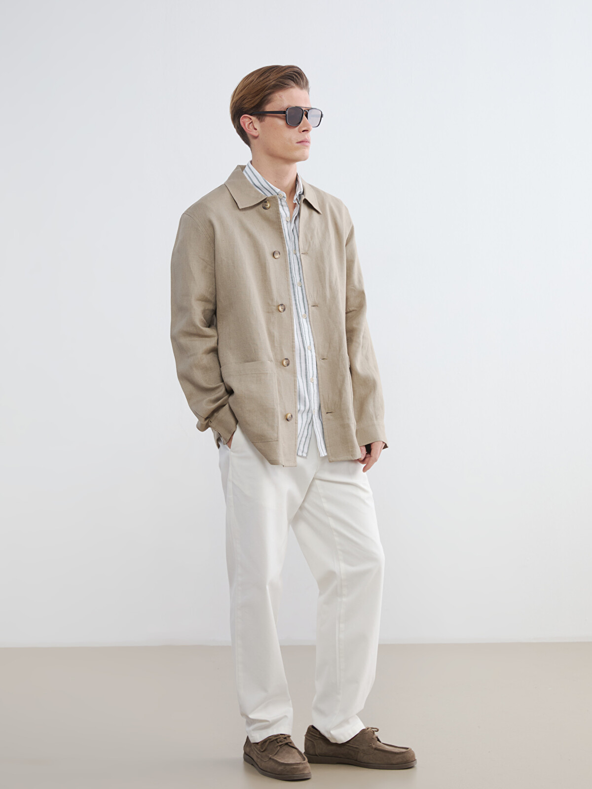 SOUTHBLUE Regular Fit %100 Keten Erkek Ceket - S6N366Z8-1AD | LC