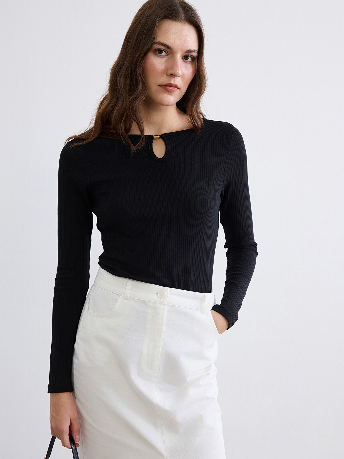 LCW EVERYDAY Siyah Bisiklet Yaka Kadın Body - S6N527Z8-CVL | LCW