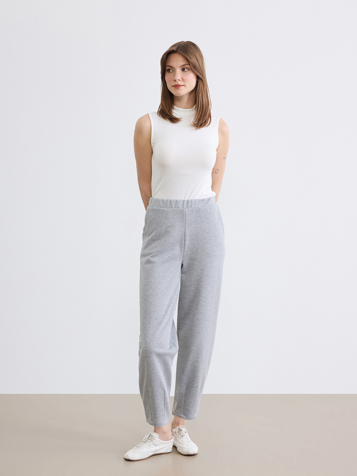 LCW EVERYDAY Beli Lastikli Soft Touch Kadın Eşofman Altı