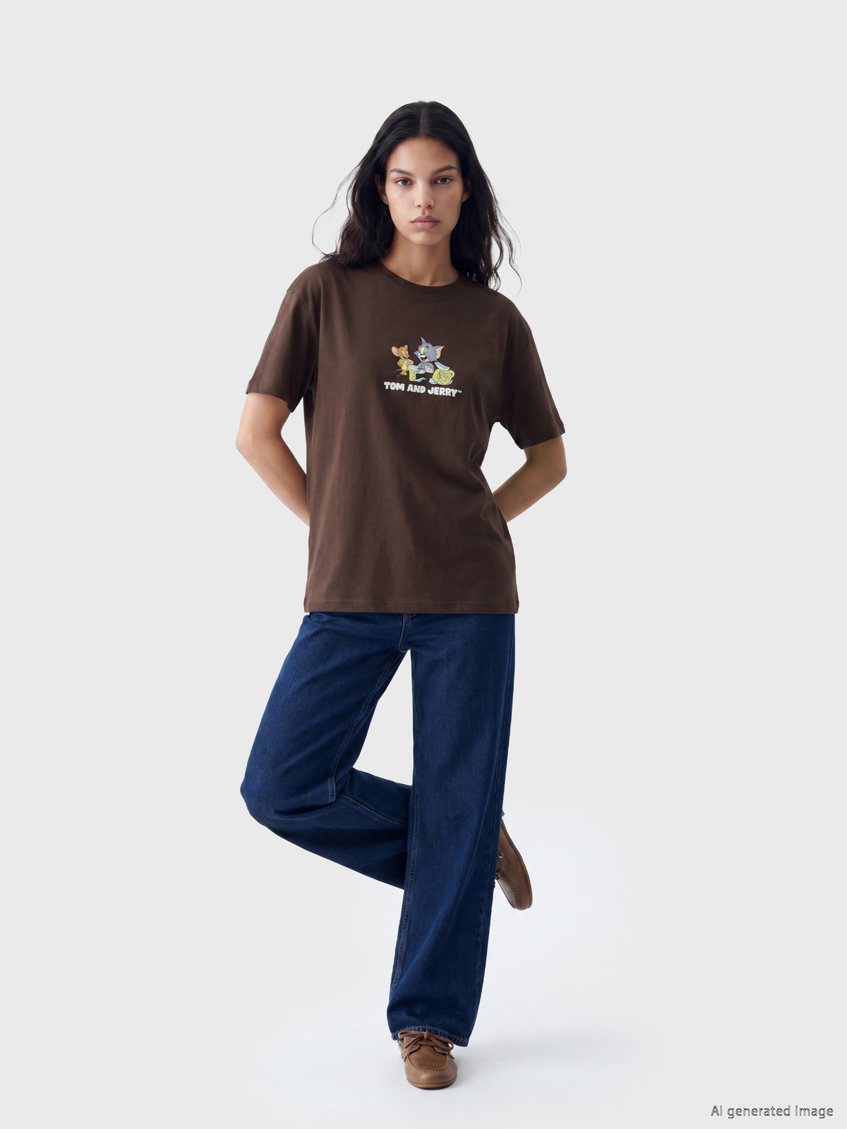 XSIDE Crew Neck Tom And Jerry Printed Women's T-shirt - S6N981Z8