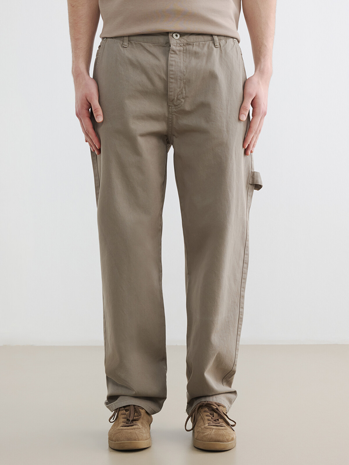 XSIDE Kahverengi Regular Fit Gabardin Erkek Pantolon - S6NC55Z8