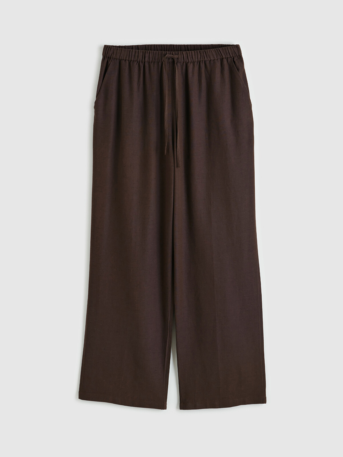LCW Vision Elastic Waist Linen Blend Women's Trousers - S6NJ05Z8