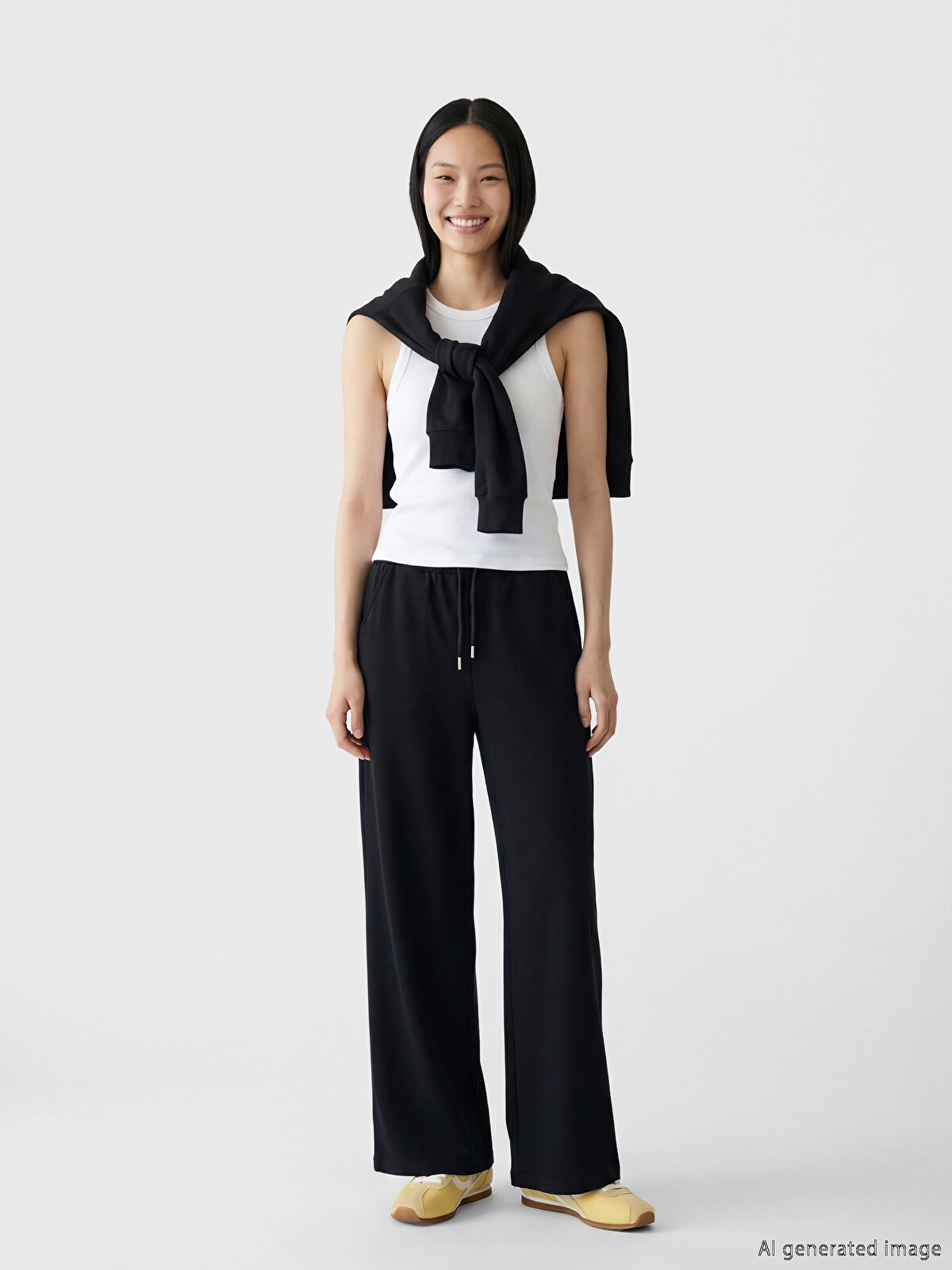 XSIDE Elastic Waist Wide Leg Women's Sweatpants - S6NU16Z8-CVL