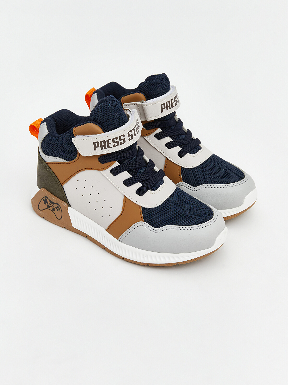 LCW STEPS Laces And Hook-And-Loop Ankle-High Boys' Sneakers