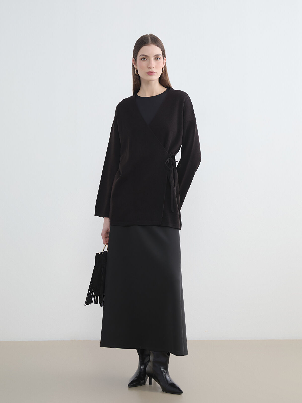 LCW Modest Beli Lastikli Kloş Etek