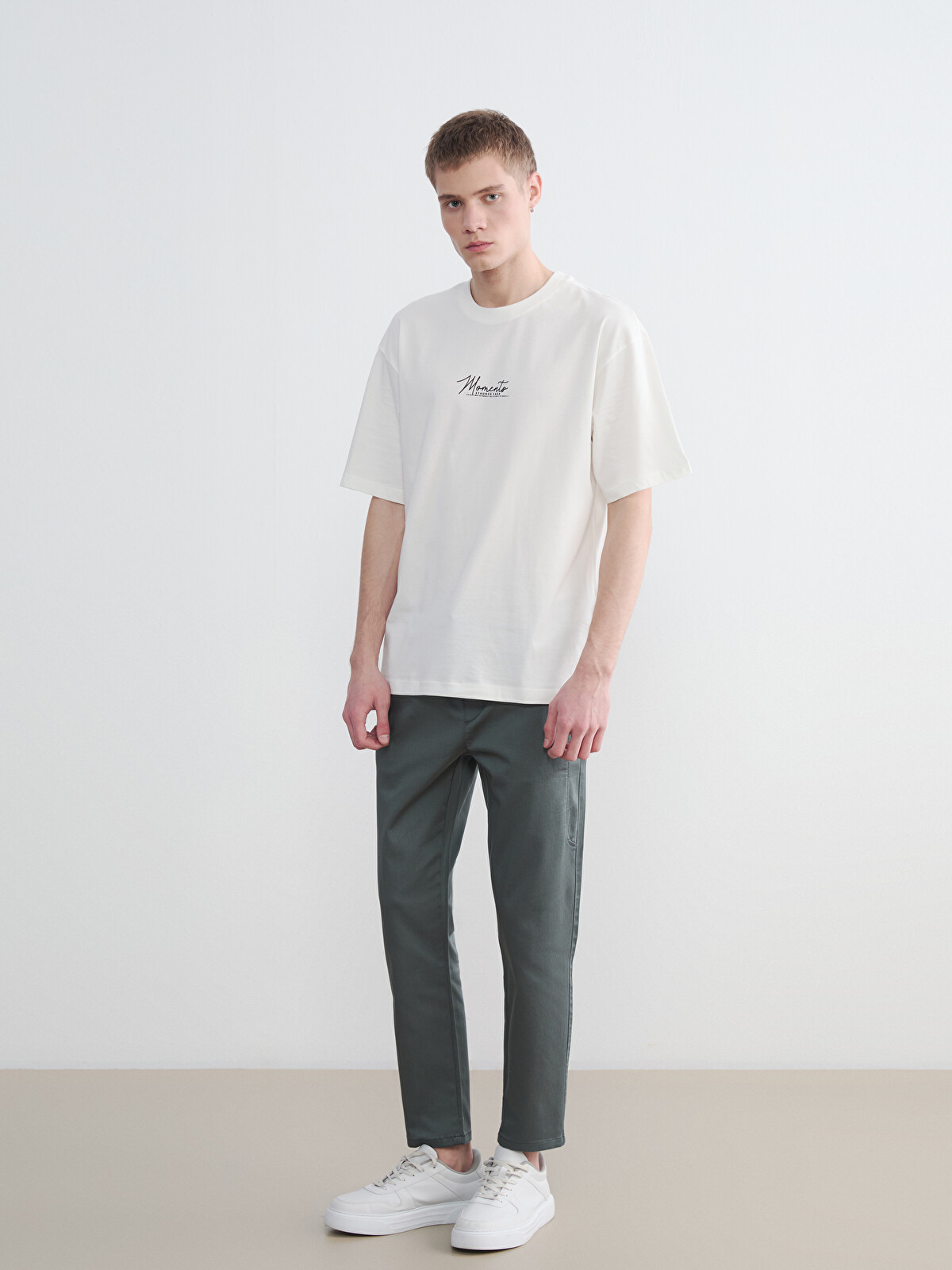 わたるページ XSIDE Oversize Crew Neck Printed Men's T-shirt - S6OG52Z8-R9J | LC