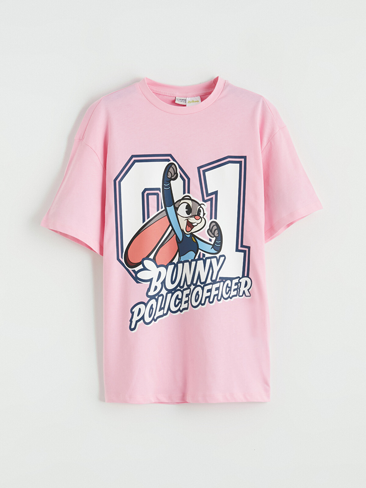 LCW Kids Crew Neck Zootopia Printed Girls' T-Shirt - S6OK41Z4-QY8