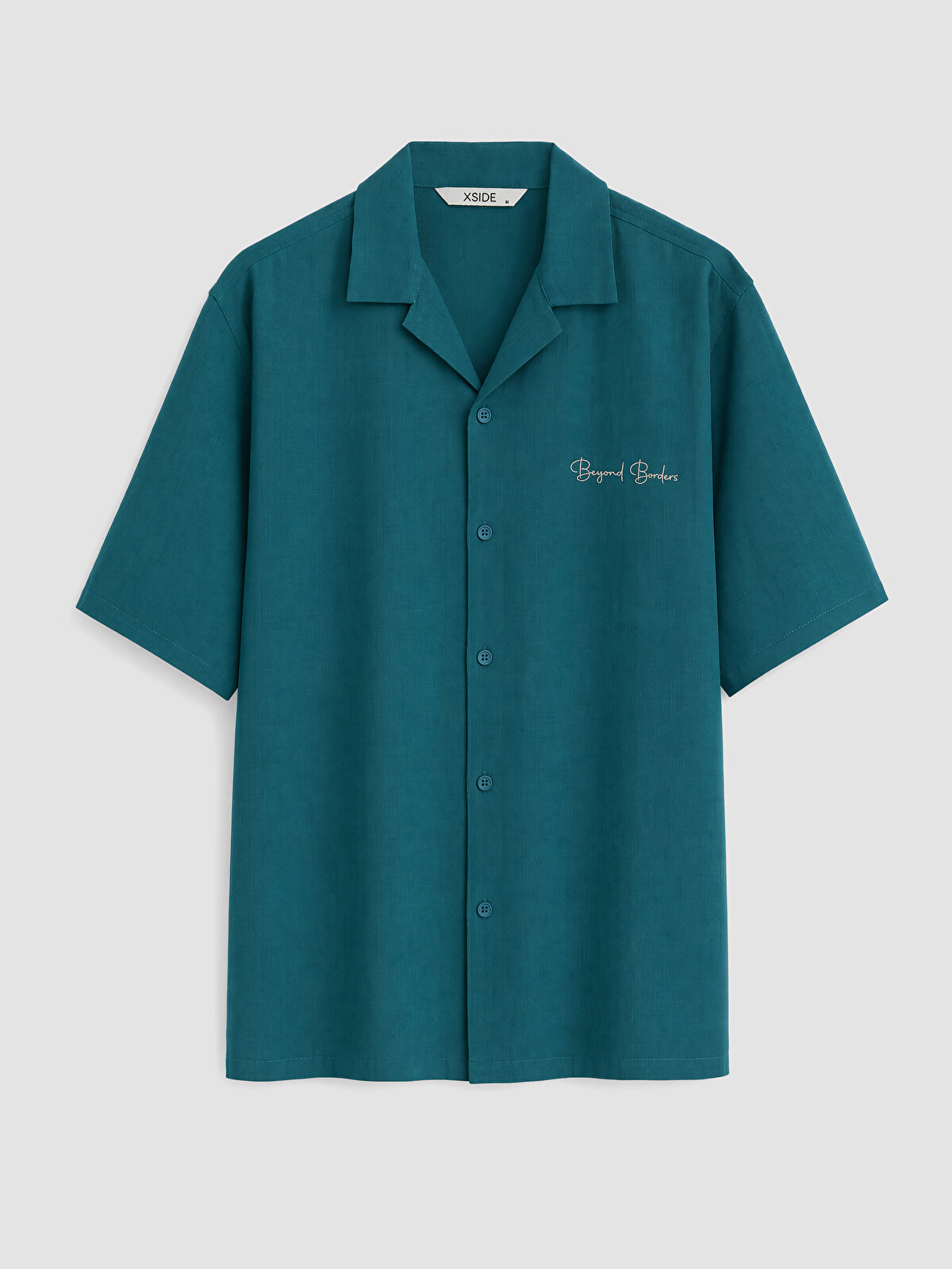 XSIDE Relax Fit Embroidered Men's Shirt - S6F054Z8-J3M | LC Waikiki