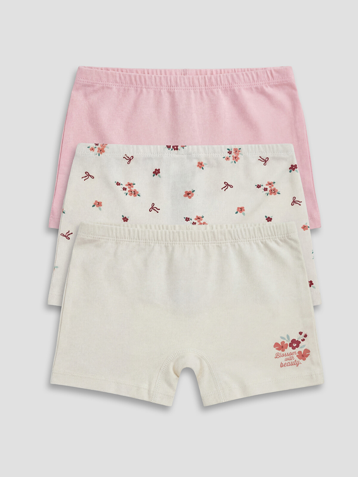 LCW Kids Boxeri Basic Fete 3-Bucăți - S6B057Z1-LRB | LC Waikiki