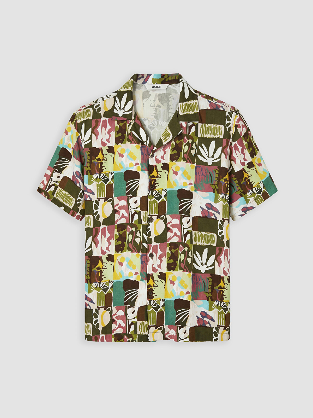 XSIDE Relax Fit Patterned Viscose Men's Shirt - S6A172Z8-F9C | LC
