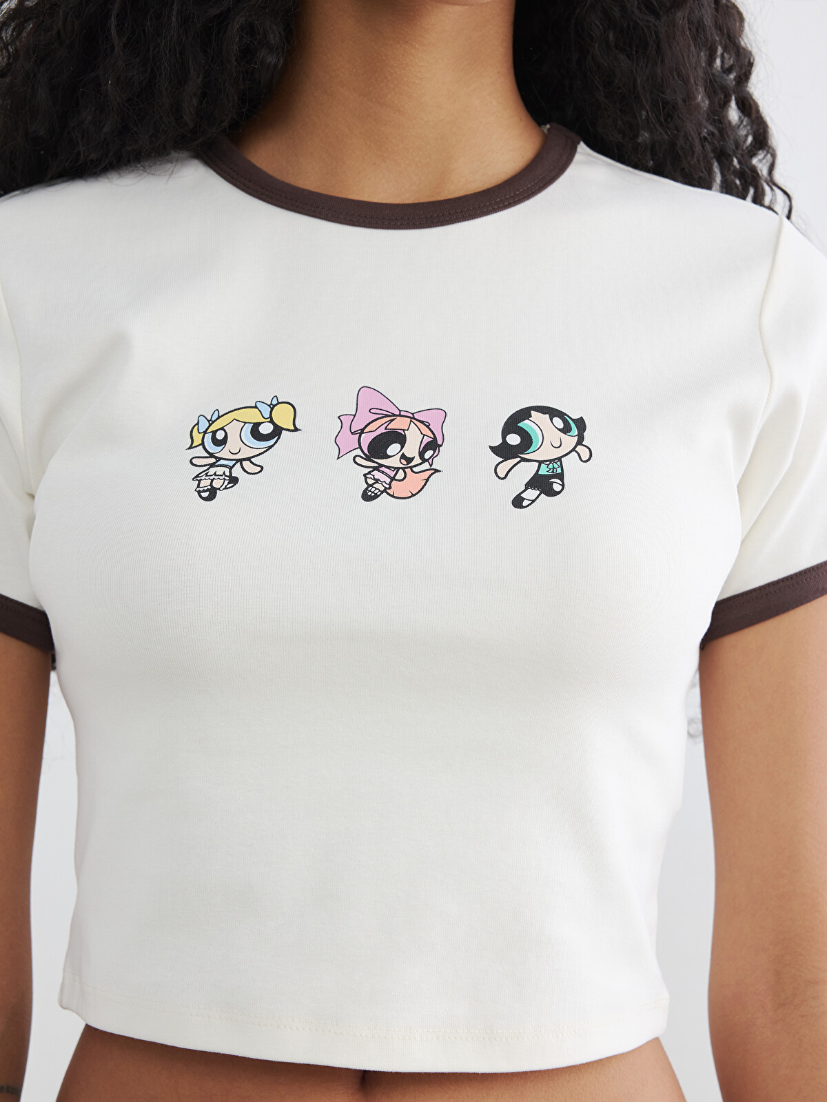 XSIDE Powerpuff Girls Baskılı Kadın Crop - S6A193Z8-YG7 | LC Waikiki