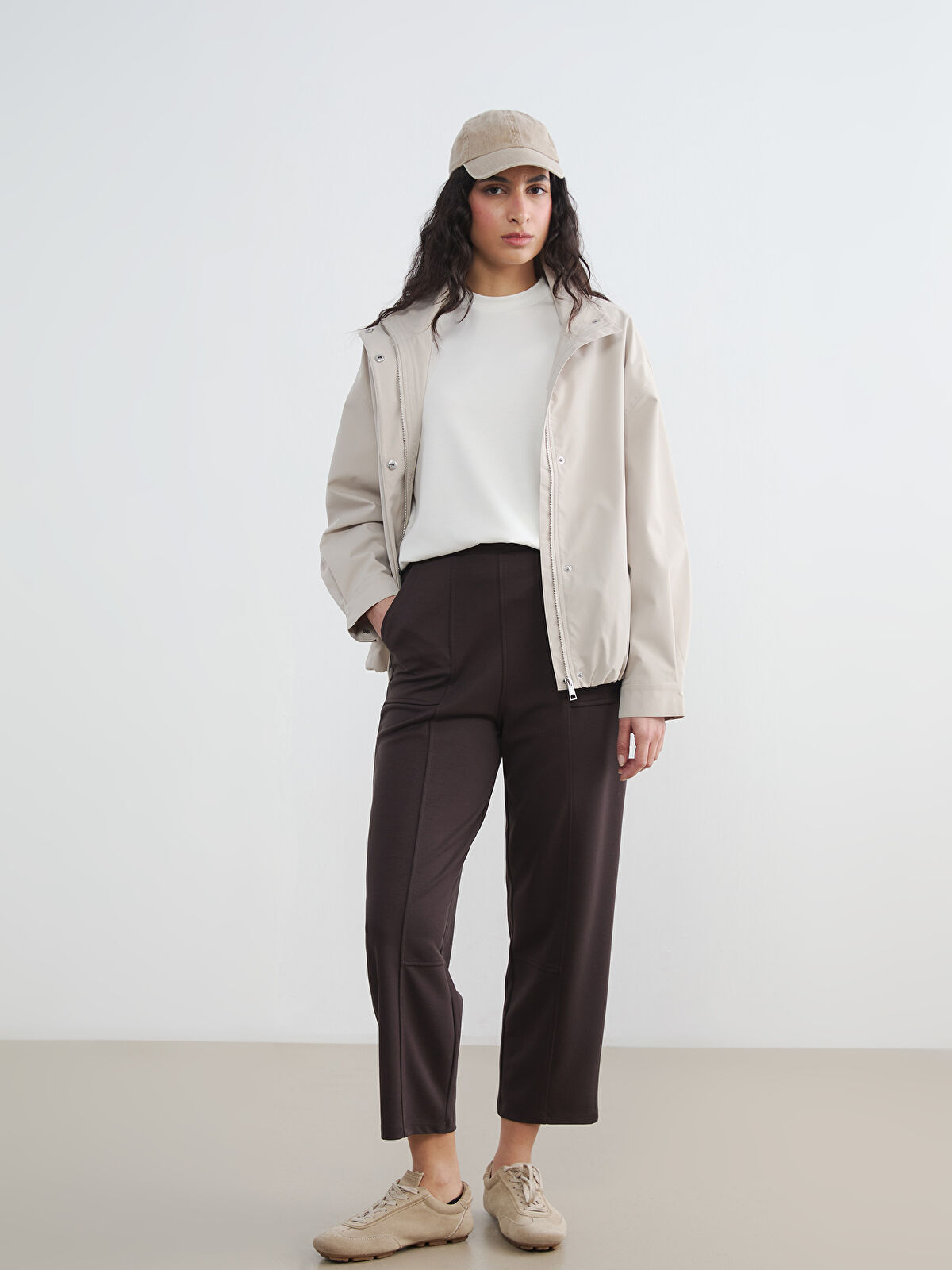 LCW Modest Beli Lastikli Soft Touch Kadın Eşofman Altı