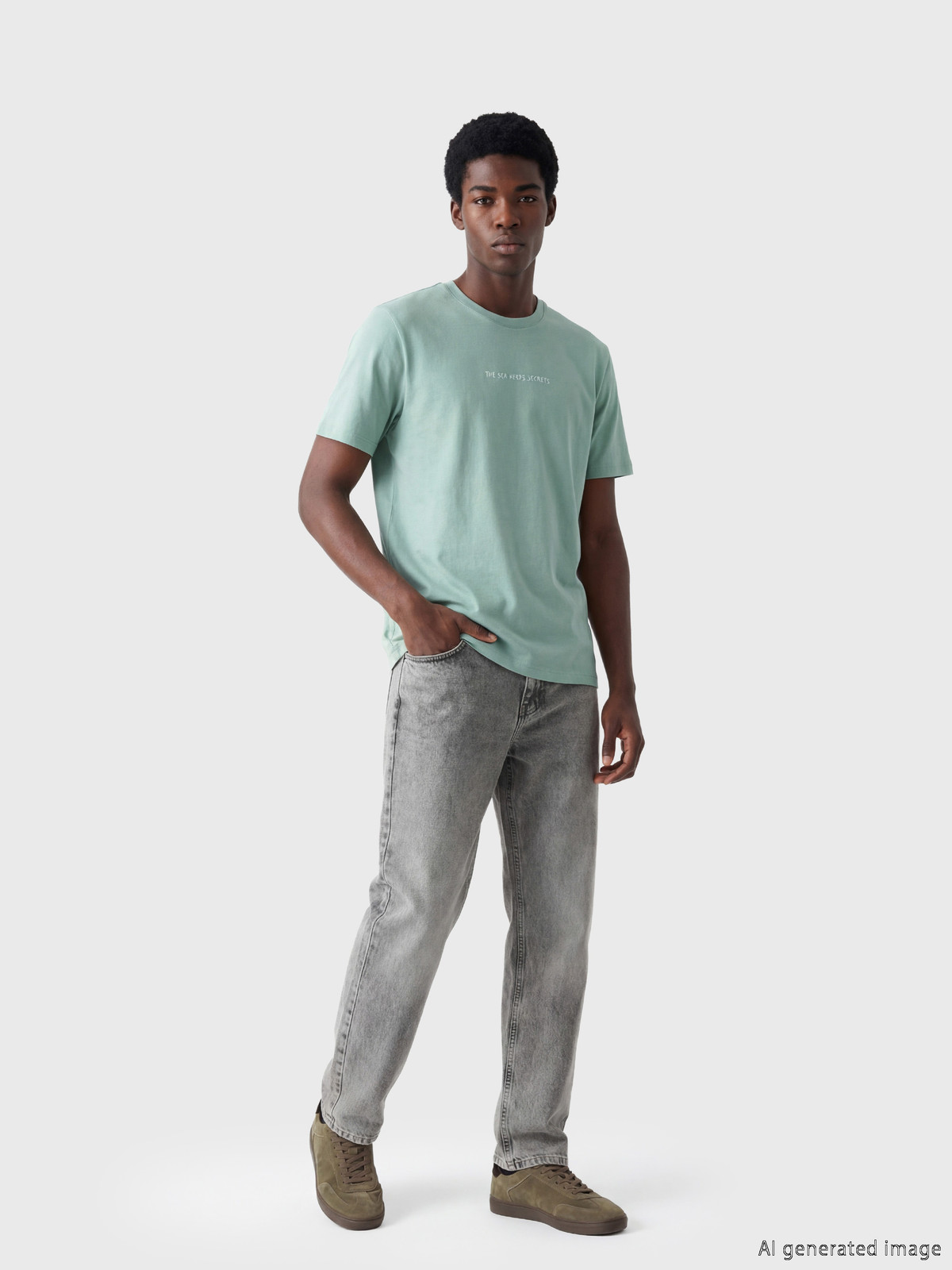 XSIDE Crew Neck Printed Jersey Men's T-shirt - S6C272Z8-5C4 | LC