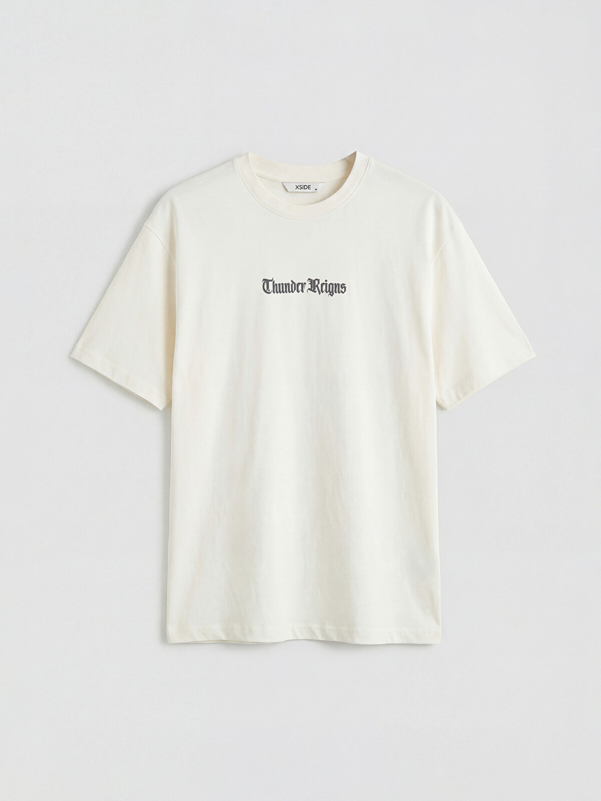 XSIDE Oversize Crew Neck Printed Men's T-shirt - S6E279Z8-FES | LC