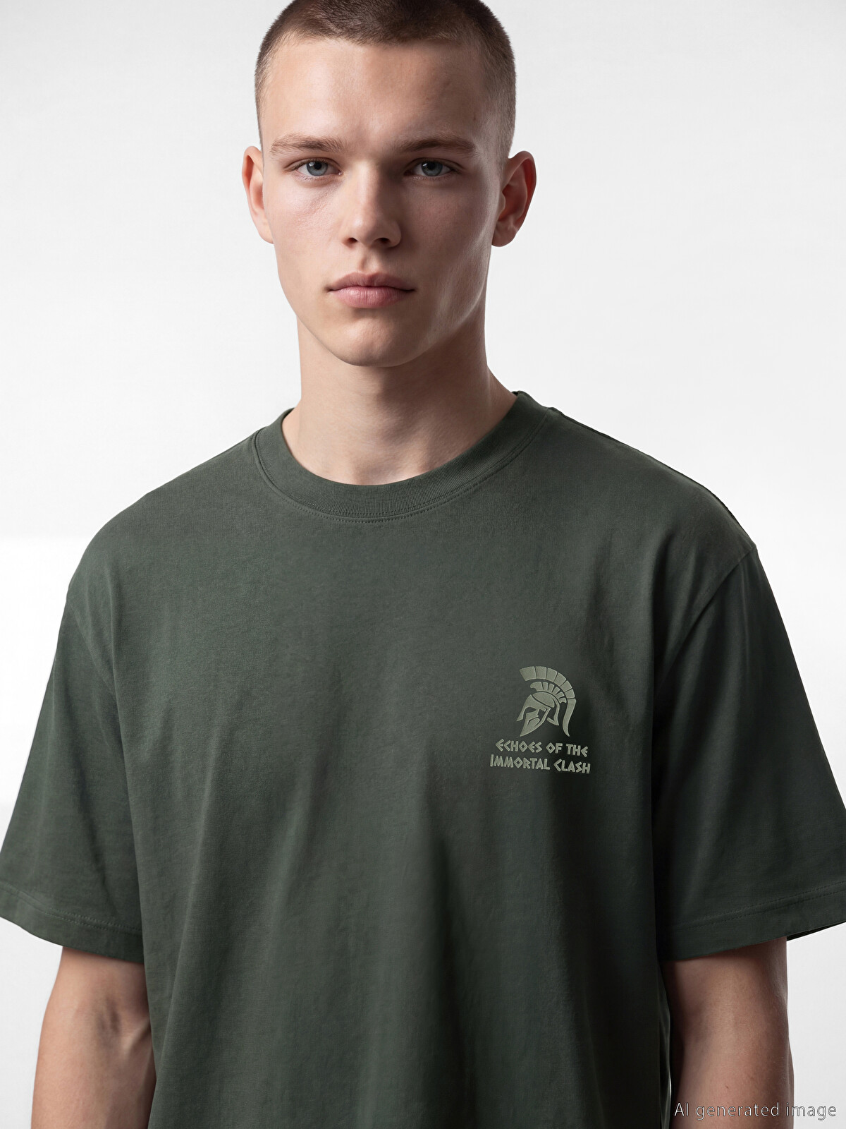 XSIDE Crew Neck Oversize Printed Men's T-shirt - S6A279Z8-J2L | LC