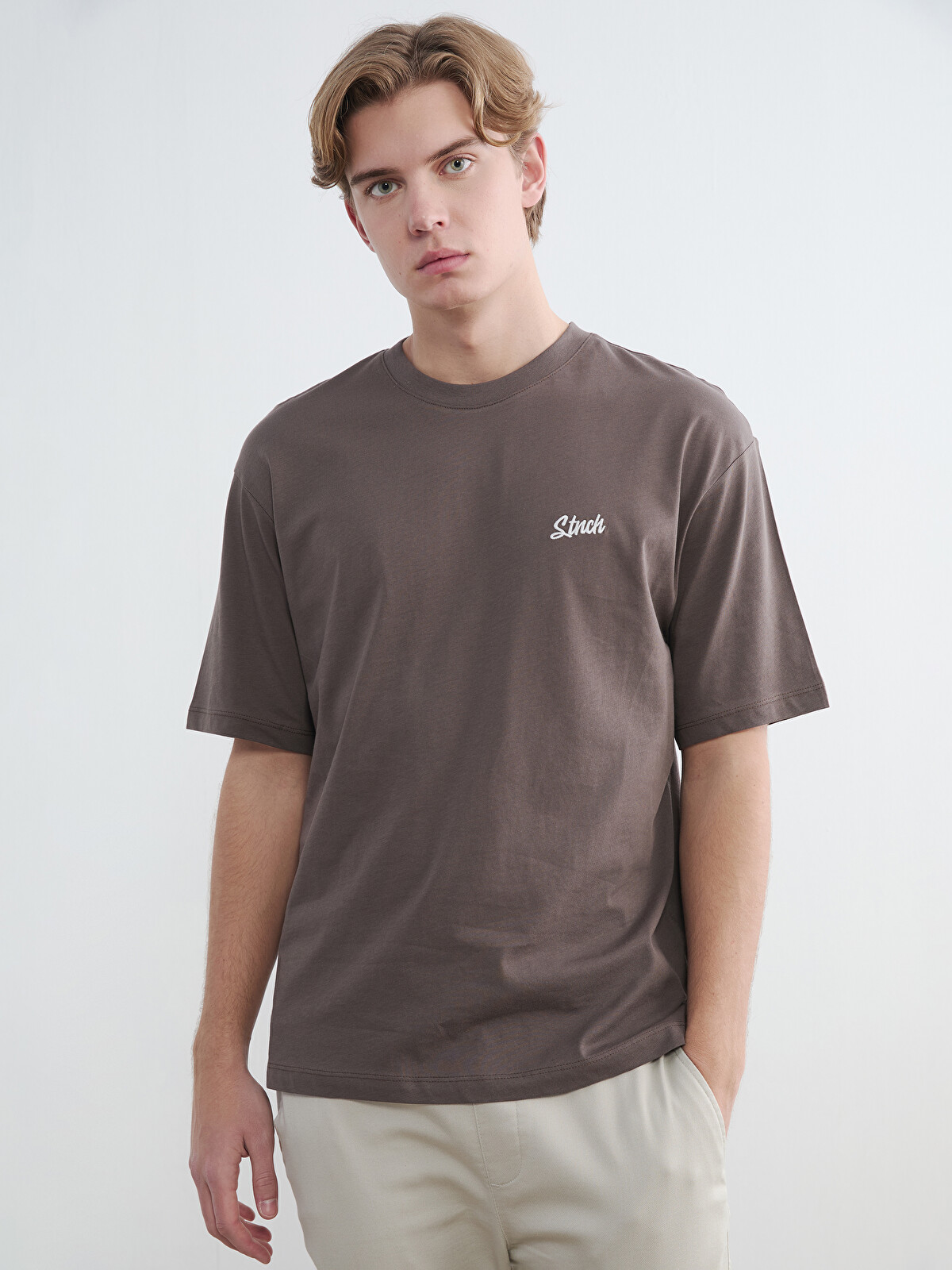 XSIDE Crew Neck Printed Men's T-Shirt - S6E283Z8-J0V | LC Waikiki
