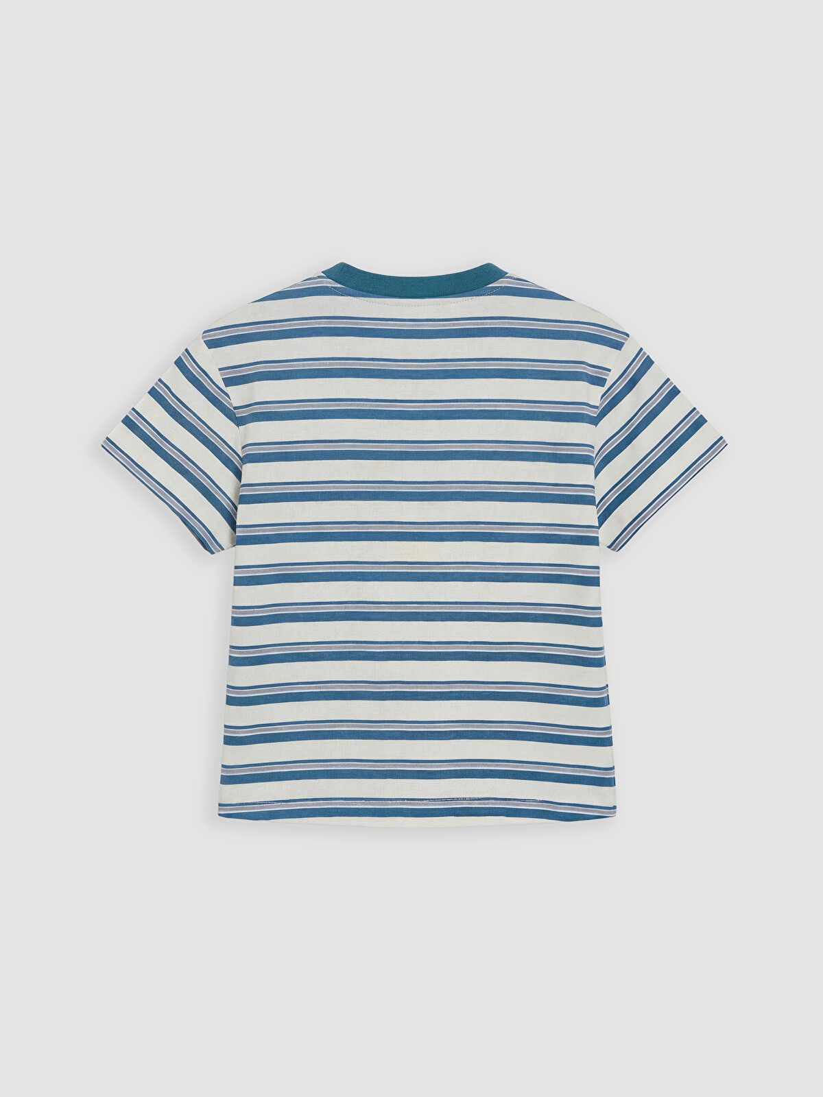 minimumページ LCW baby Mavi Bisiklet Yaka Çizgili Erkek Bebek Tişört - S6E289Z1