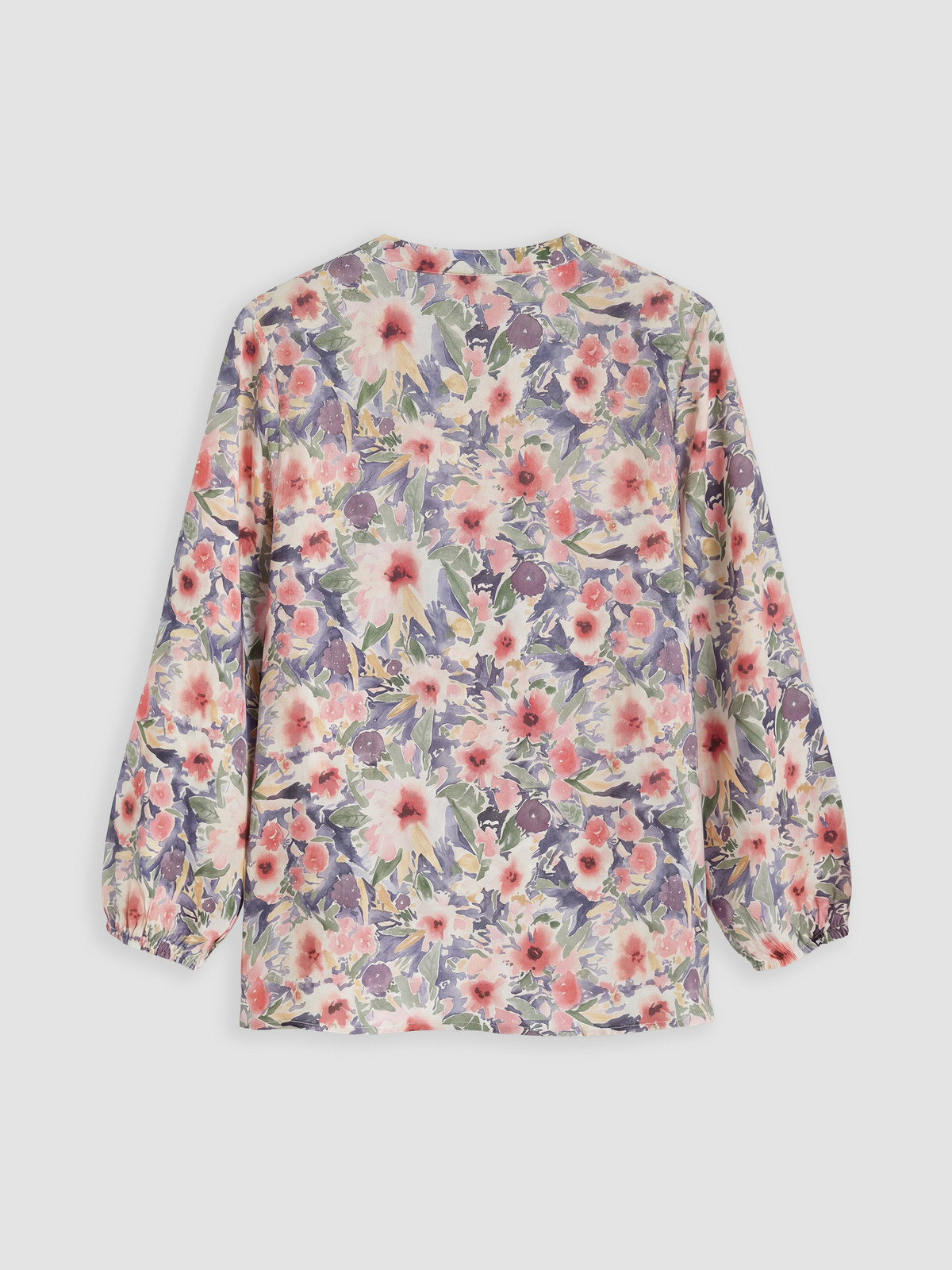 LCW EVERYDAY Tie Neck Floral Blouse - S6C429Z8-F9C | LC Waikiki