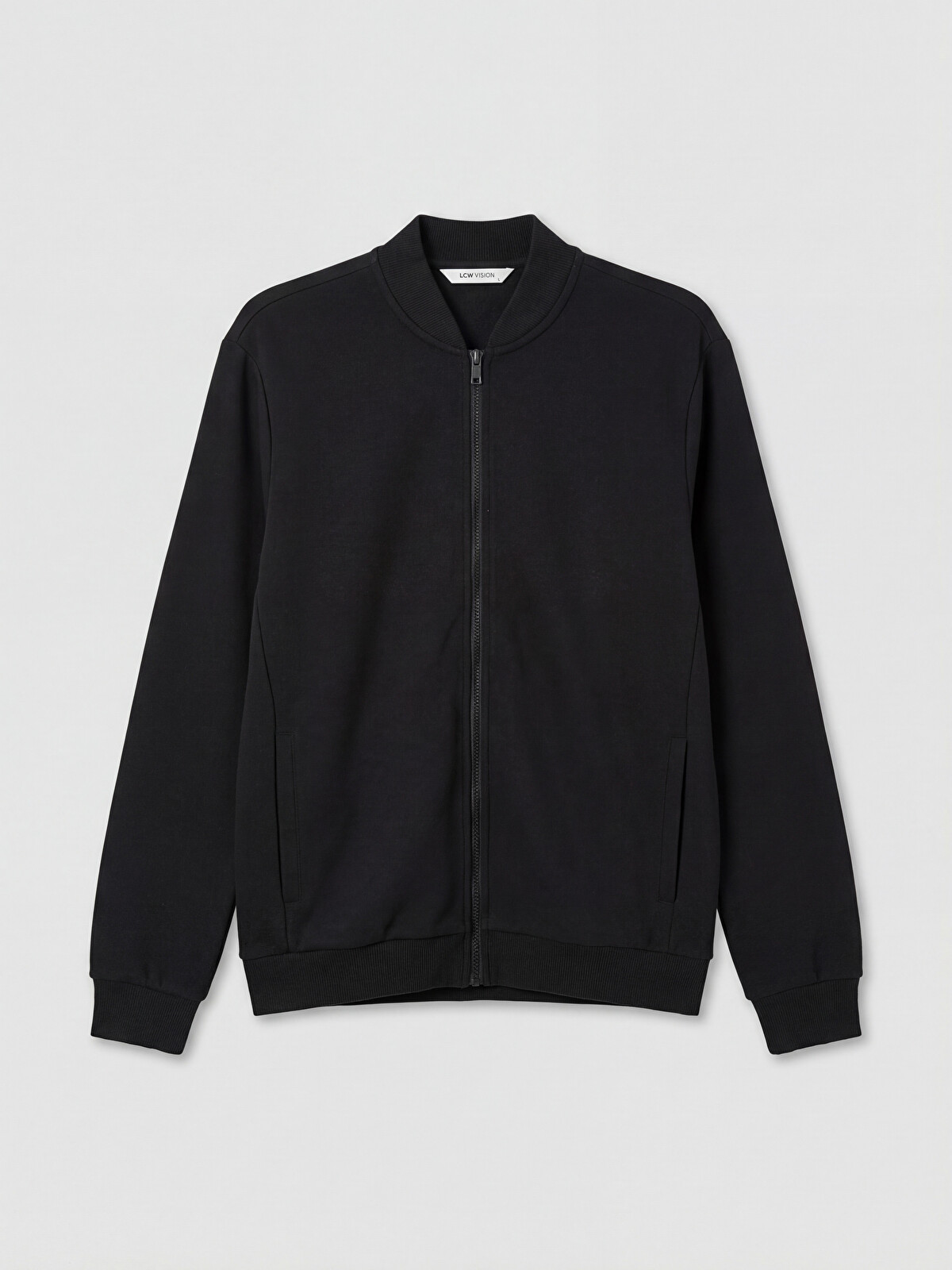 LCW Vision Men's Mock Neck Zip-up Sweatshirt - S6D521Z8-KUA | LC