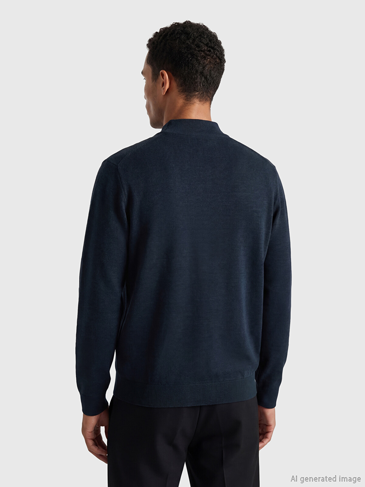 LCW Vision Mock Neck Men's Zip-up Sweatshirt - S6D521Z8-RFH | LC