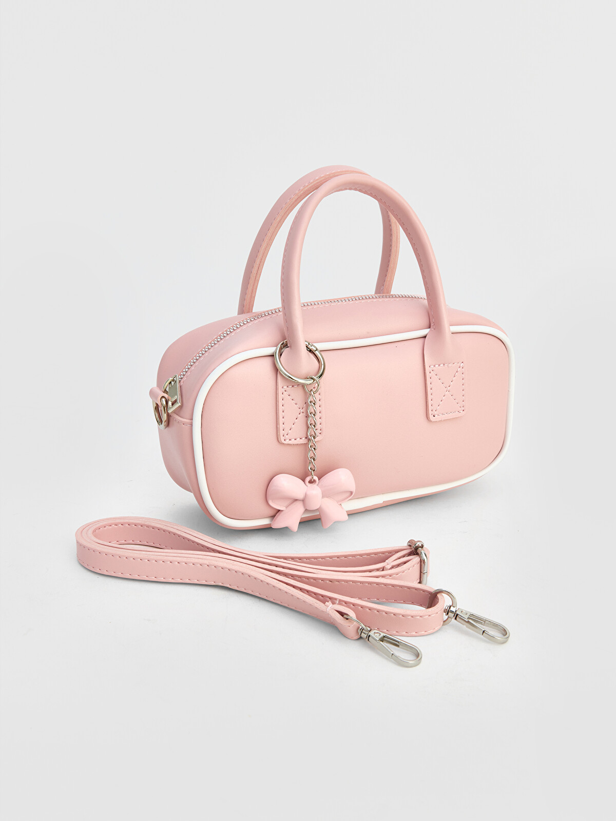 LCW ACCESSORIES Pembe Fiyonk Aksesuarlı Kadın Omuz Çantası