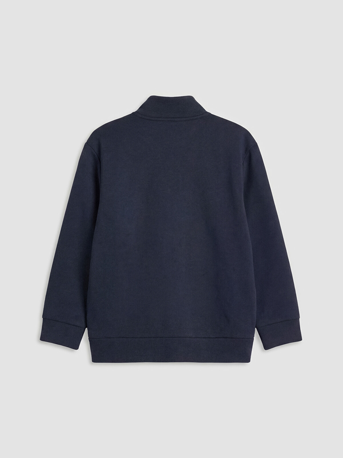 LCW Kids Lacivert Dik Yaka Erkek Çocuk Fermuarlı Sweatshirt
