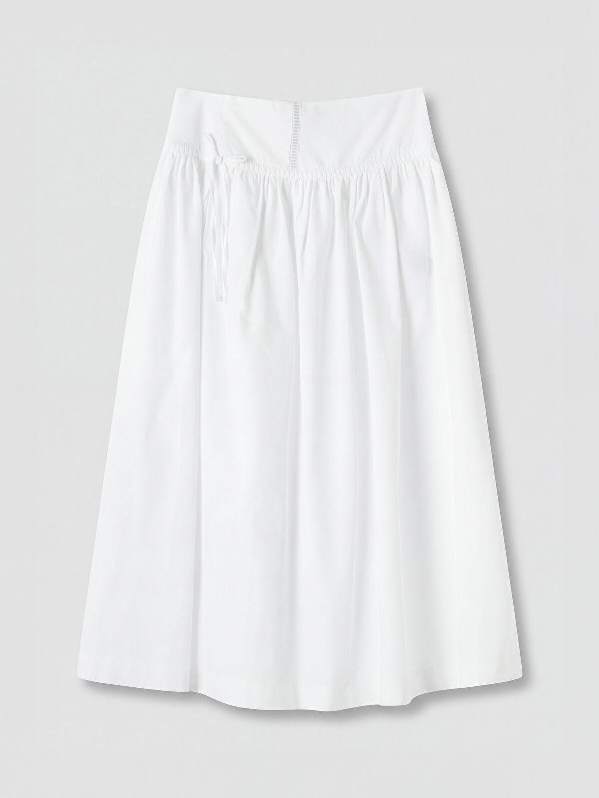 LCW Modest Beli Fermuarlı Poplin Kloş Etek