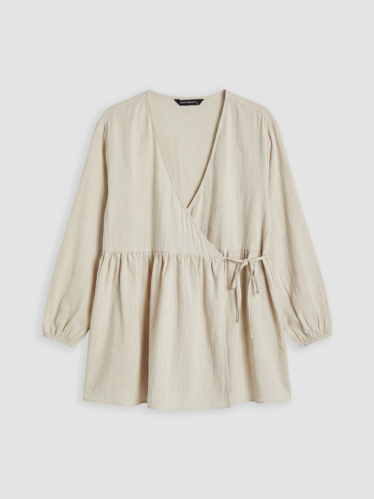 18キップ LCW Modest Gri Kruvaze Yaka Dokulu Kadın Kimono - S6E783Z8-G6E | LCW