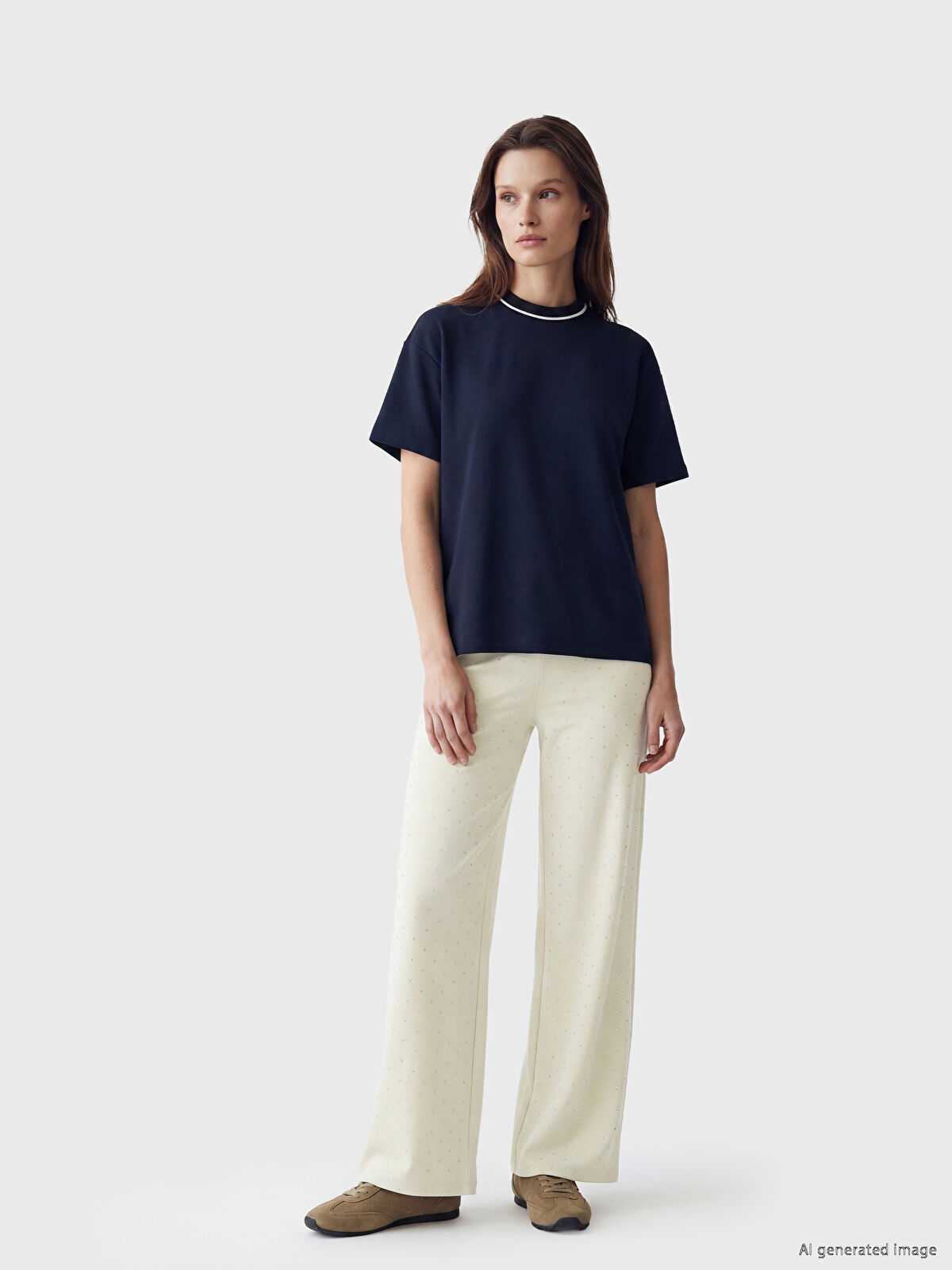 LCW Modest Soft Touch Taşlı Kadın Eşofman Altı