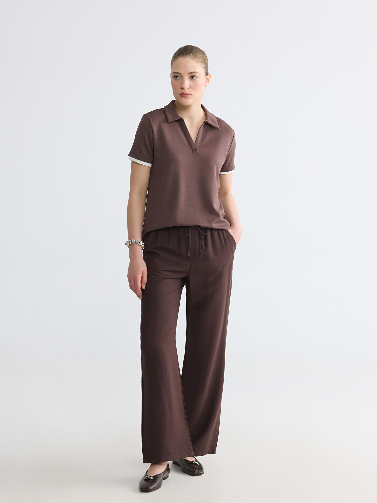 LCW Comfort Soft Touch Kadın Tişört - S6B820Z8-GXB | LC Waikiki