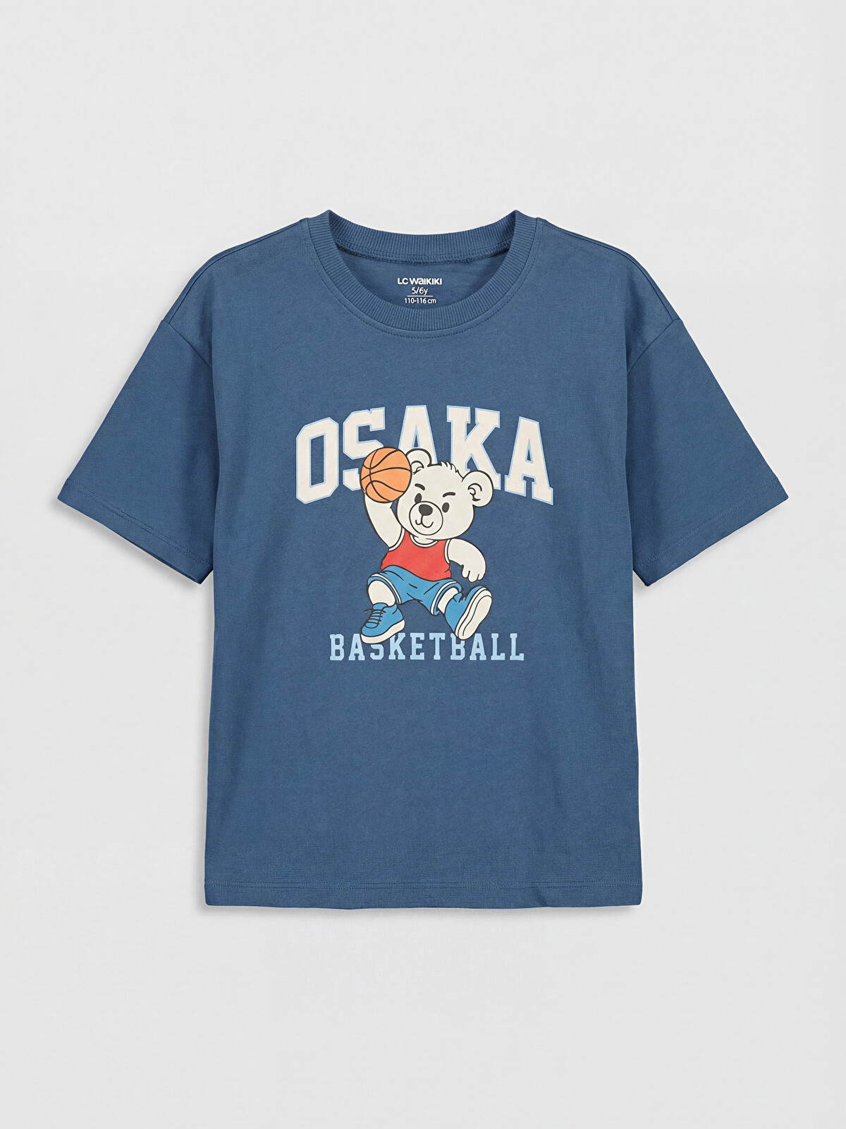 LCW Kids İndigo Osaka Baskılı Erkek Çocuk Tişört - S6B826Z1-JM3 | LCW