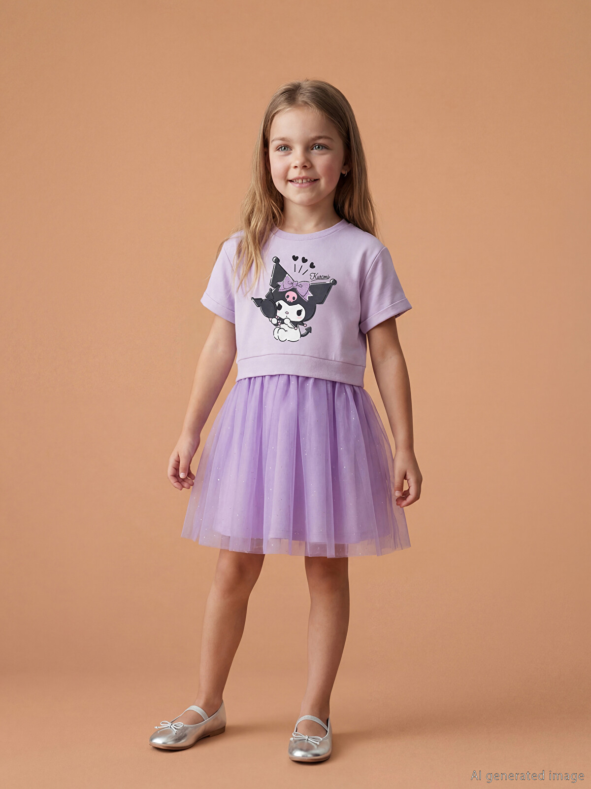 LCW Kids Rochie Tutu Imprimată Kuromi Pentru Fete - S6E903Z1-G0W