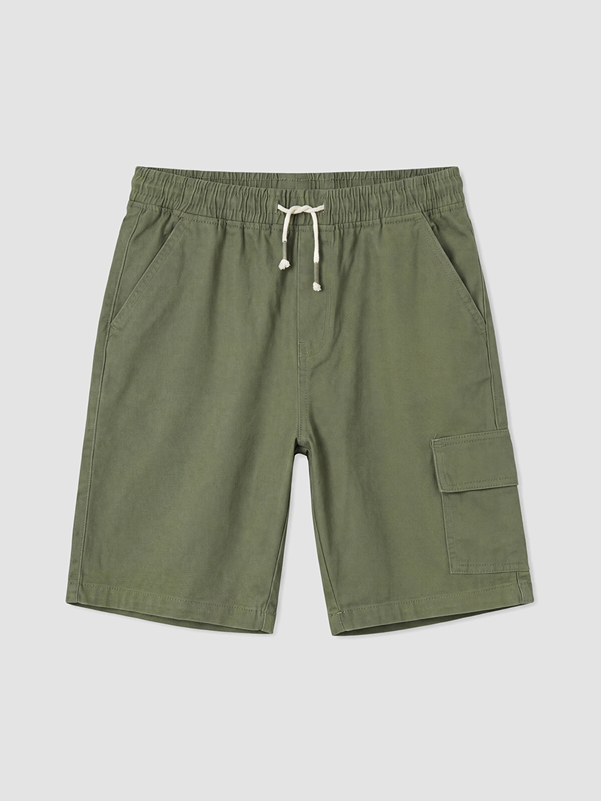 LCW Kids Gabardin Erkek Çocuk Kargo Şort - S6A907Z4-GYA | LC Waikiki