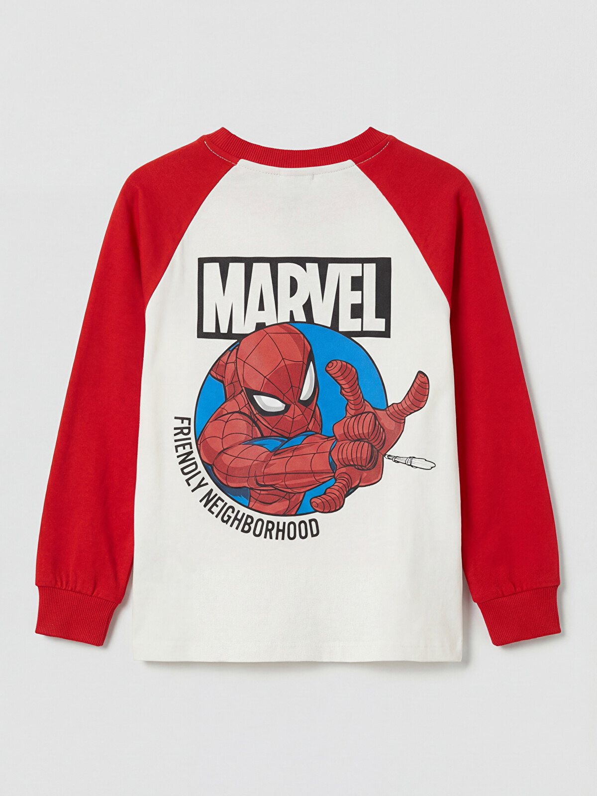 LCW Kids Bej Bisiklet Yaka Spider-Man Baskılı Erkek Çocuk Tişört