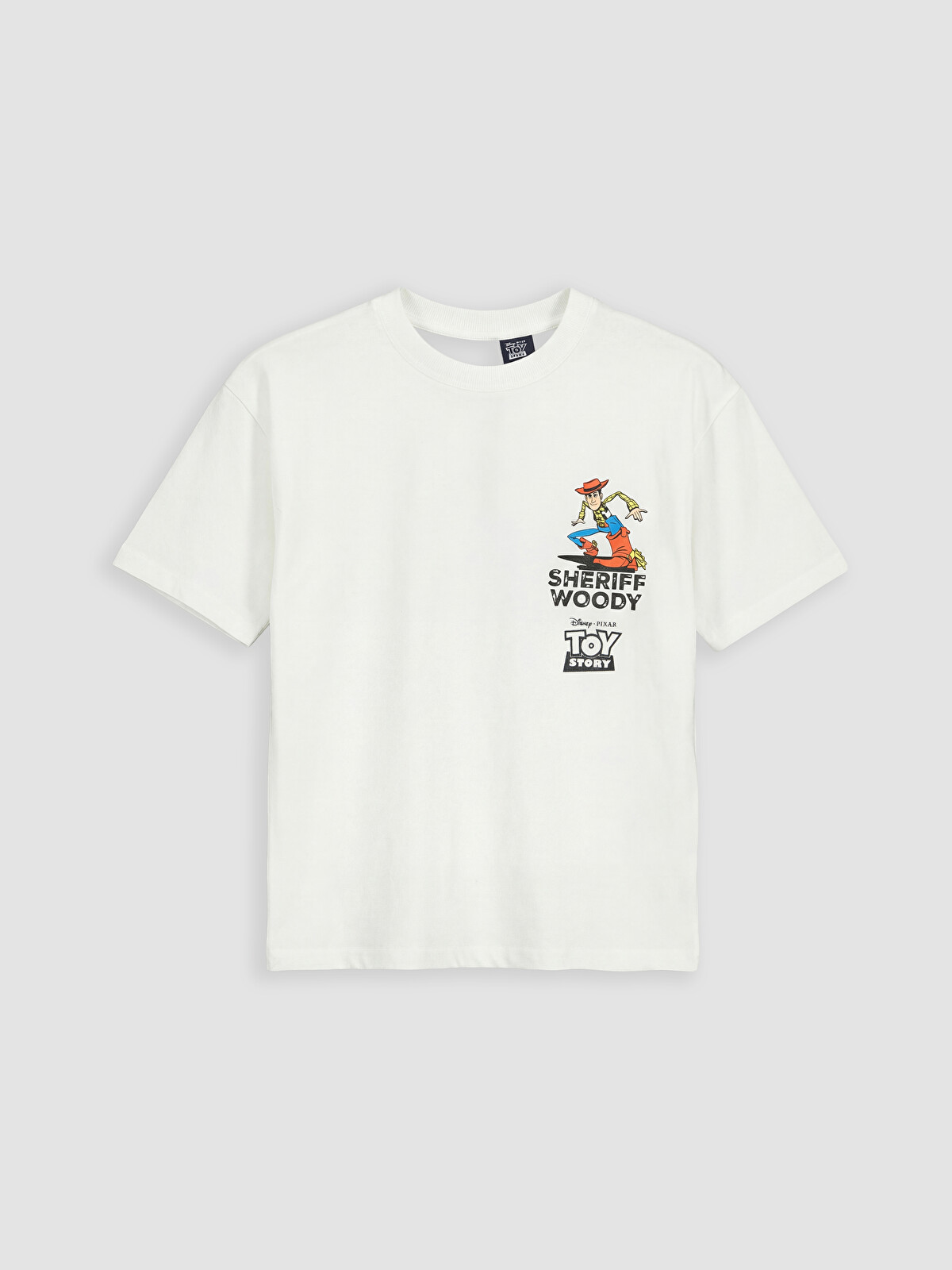 LCW Kids Beyaz Bisiklet Yaka Toy Story Baskılı Erkek Çocuk Tişört