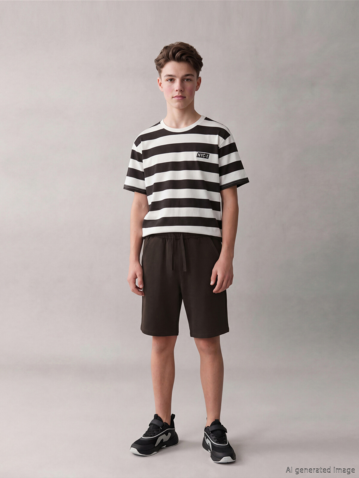 LCW Kids NYC Baskılı Erkek Çocuk Şortlu Takım - S6Q700Z4-LQY | LC