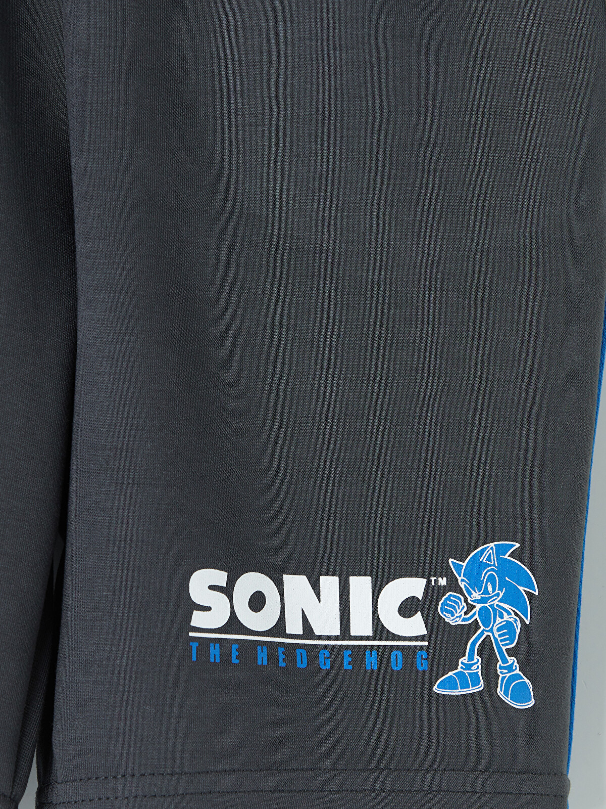 LCW Kids Antrasit Sonic Baskılı Erkek Çocuk Soft Touch Şort