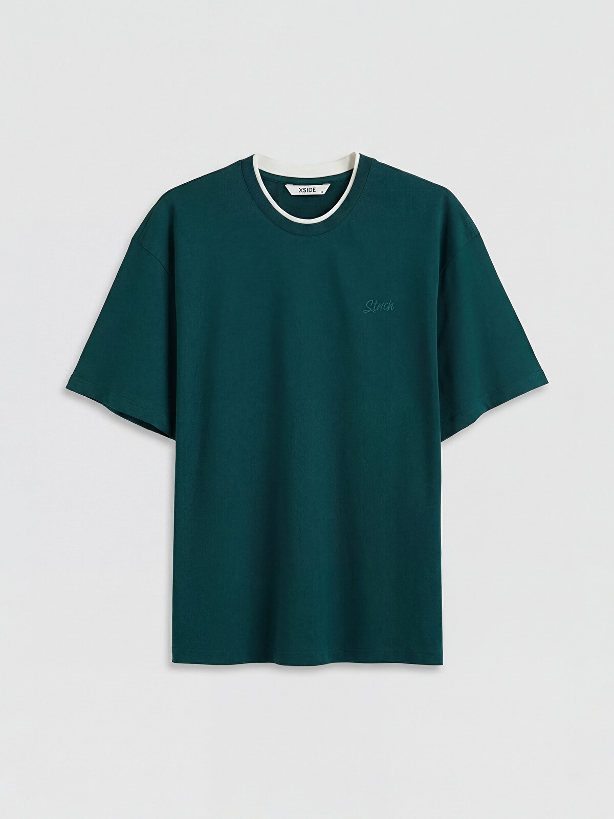 XSIDE Crew Neck Embroidered Men's T-shirt - S6Q997Z8-5QB | LC Waikiki