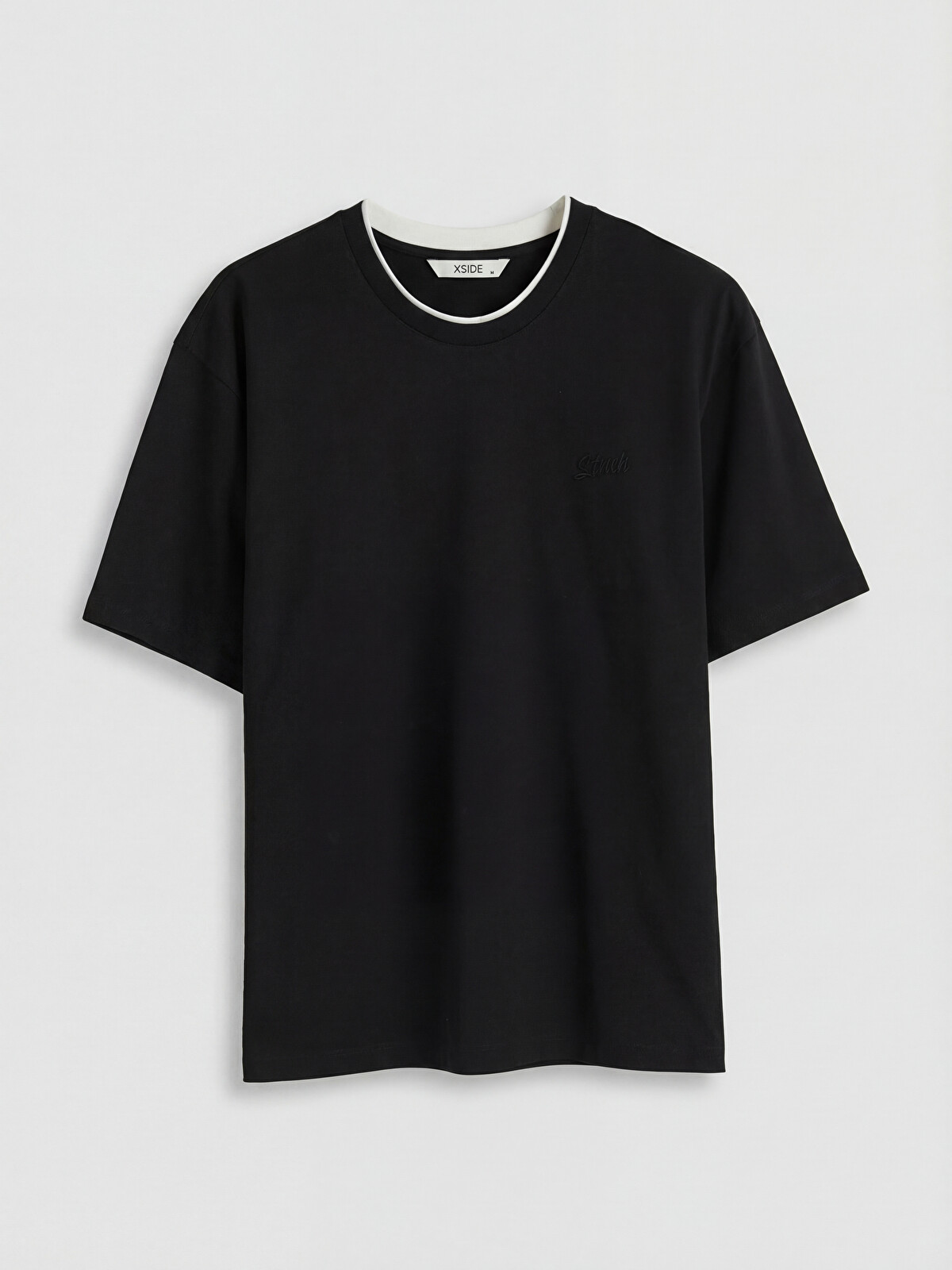 XSIDE Crew Neck Embroidered Men's T-shirt - S6Q997Z8-CVL | LC Waikiki