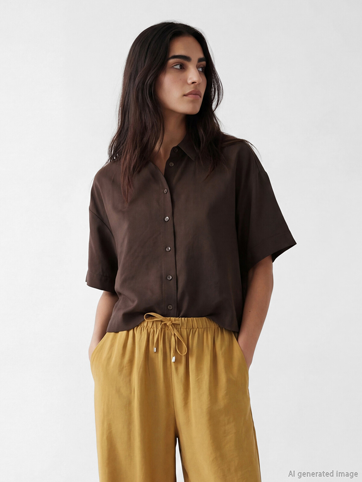 LCW Vision Modal Blended Women's Shirt - S6R347Z8-D2N | LC Waikiki