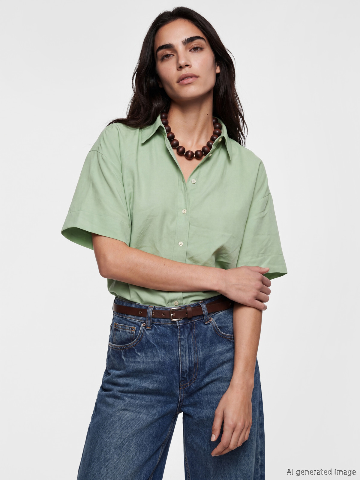 LCW Vision Modal Blended Women's Shirt - S6R348Z8-RQ2 | LC Waikiki