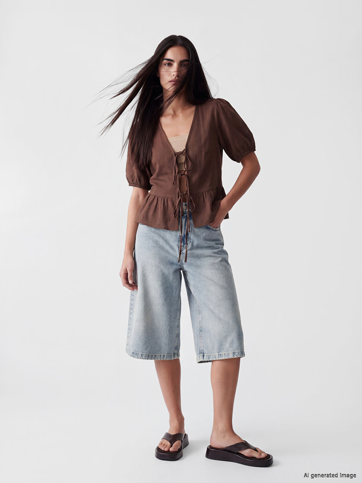 LCW Jeans Bermuda Fit Kadın Denim Şortolon