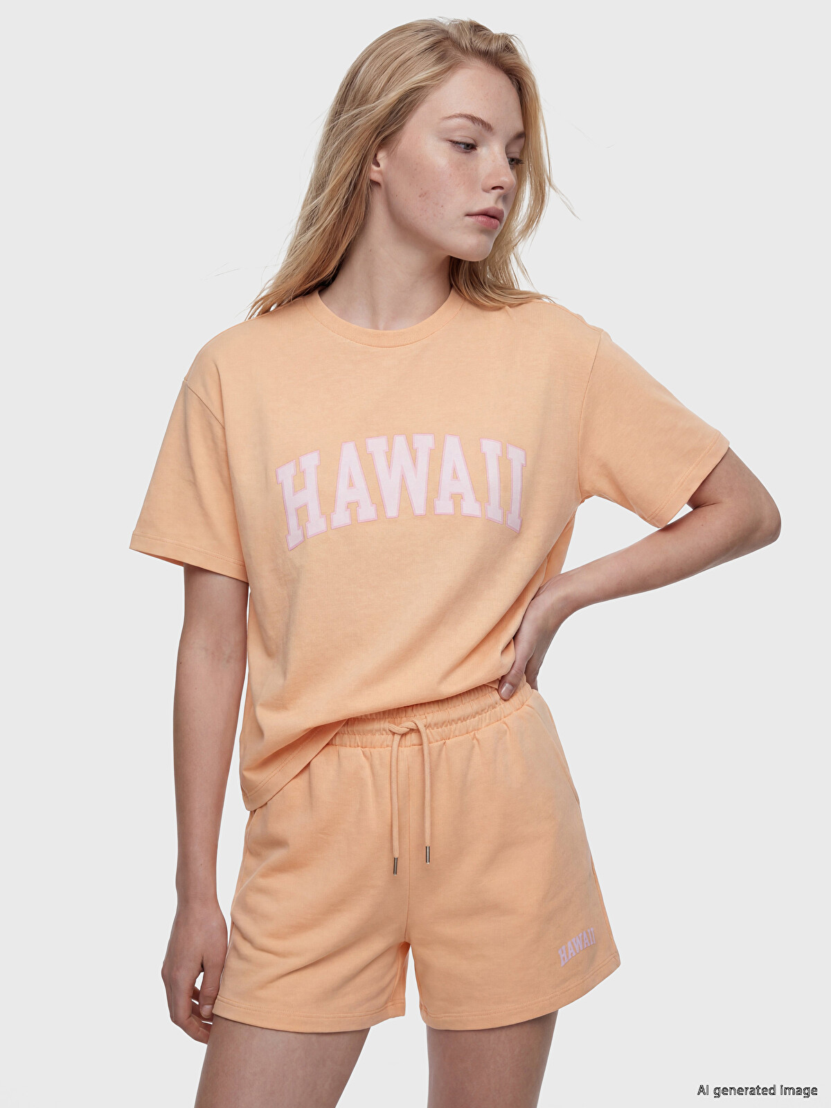 XSIDE Hawaii Printed Soft Touch Women's T-Shirt - S6S171Z8-1PF