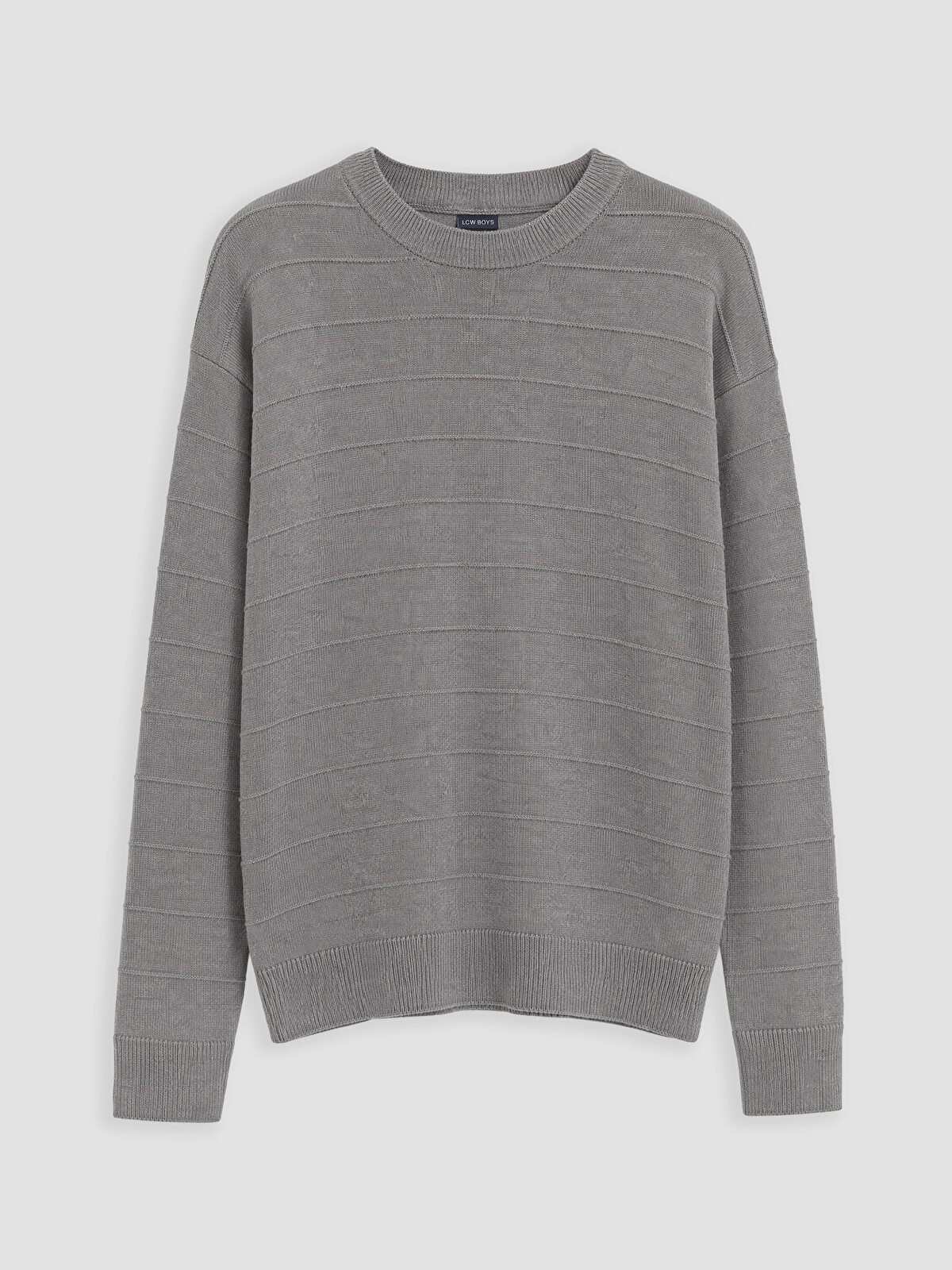 LC WAIKIKI Gri Bisiklet Yaka Erkek Çocuk Triko Kazak - W6L594Z4