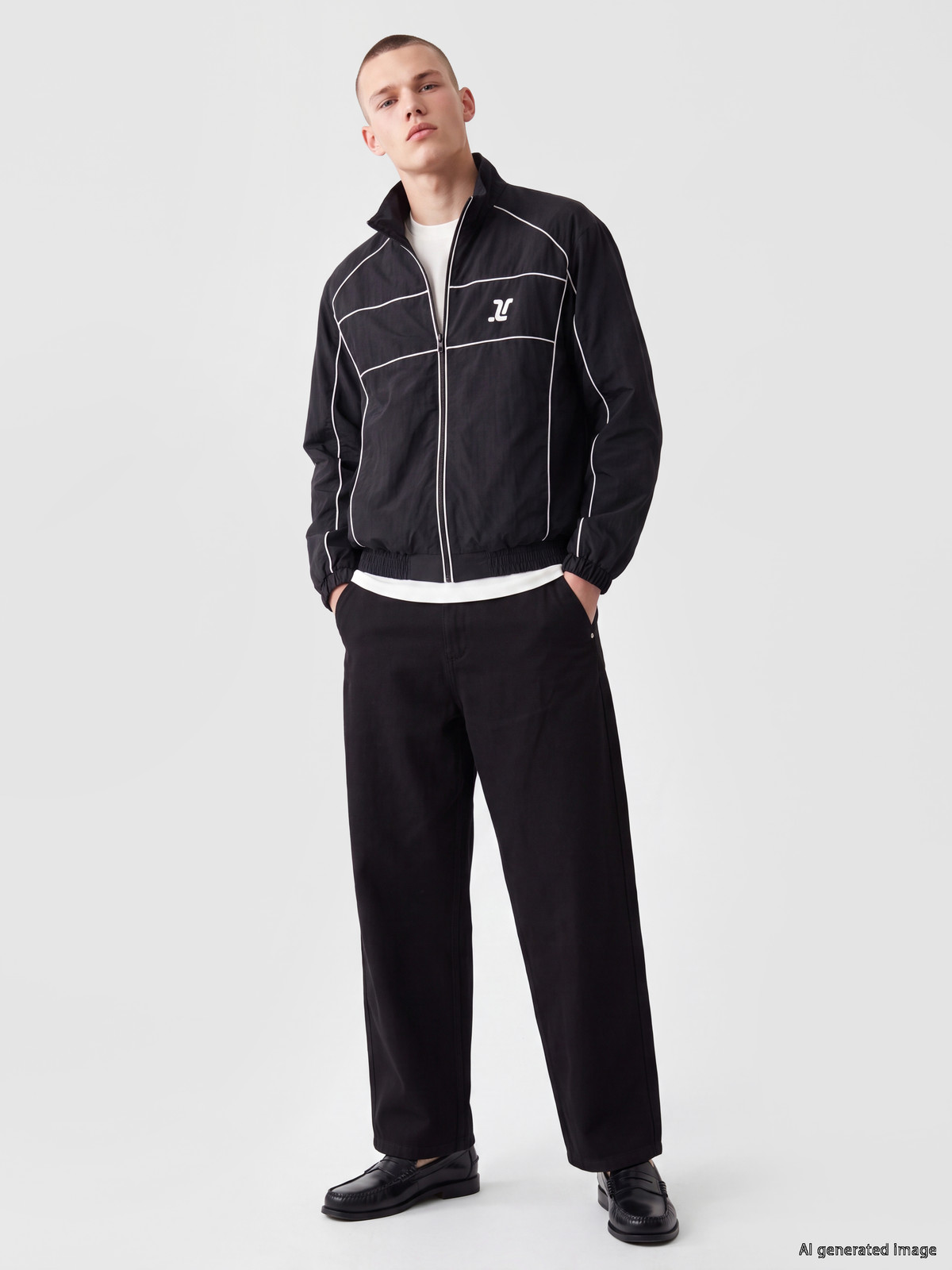 XSIDE Siyah Relax Fit Dik Yaka Erkek Ceket - W6O434Z8-CVL | LCW