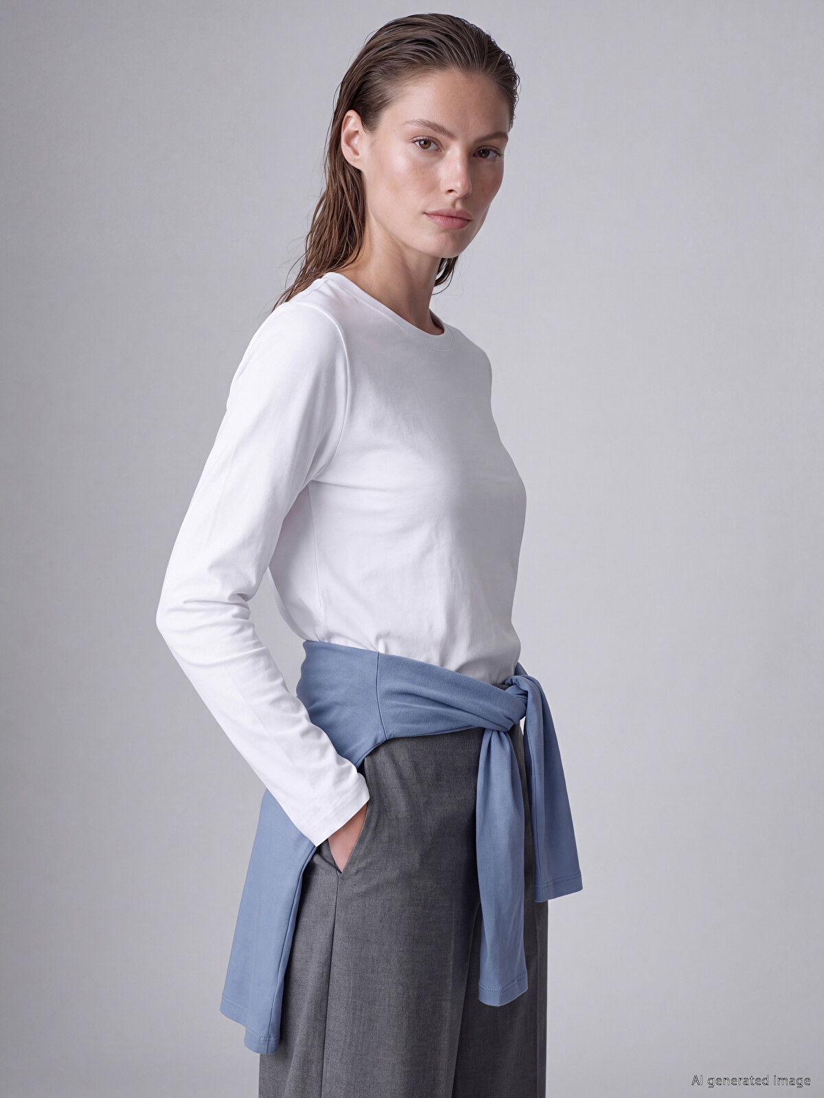 LCW EVERYDAY Col rond %100 Coton Body Femme