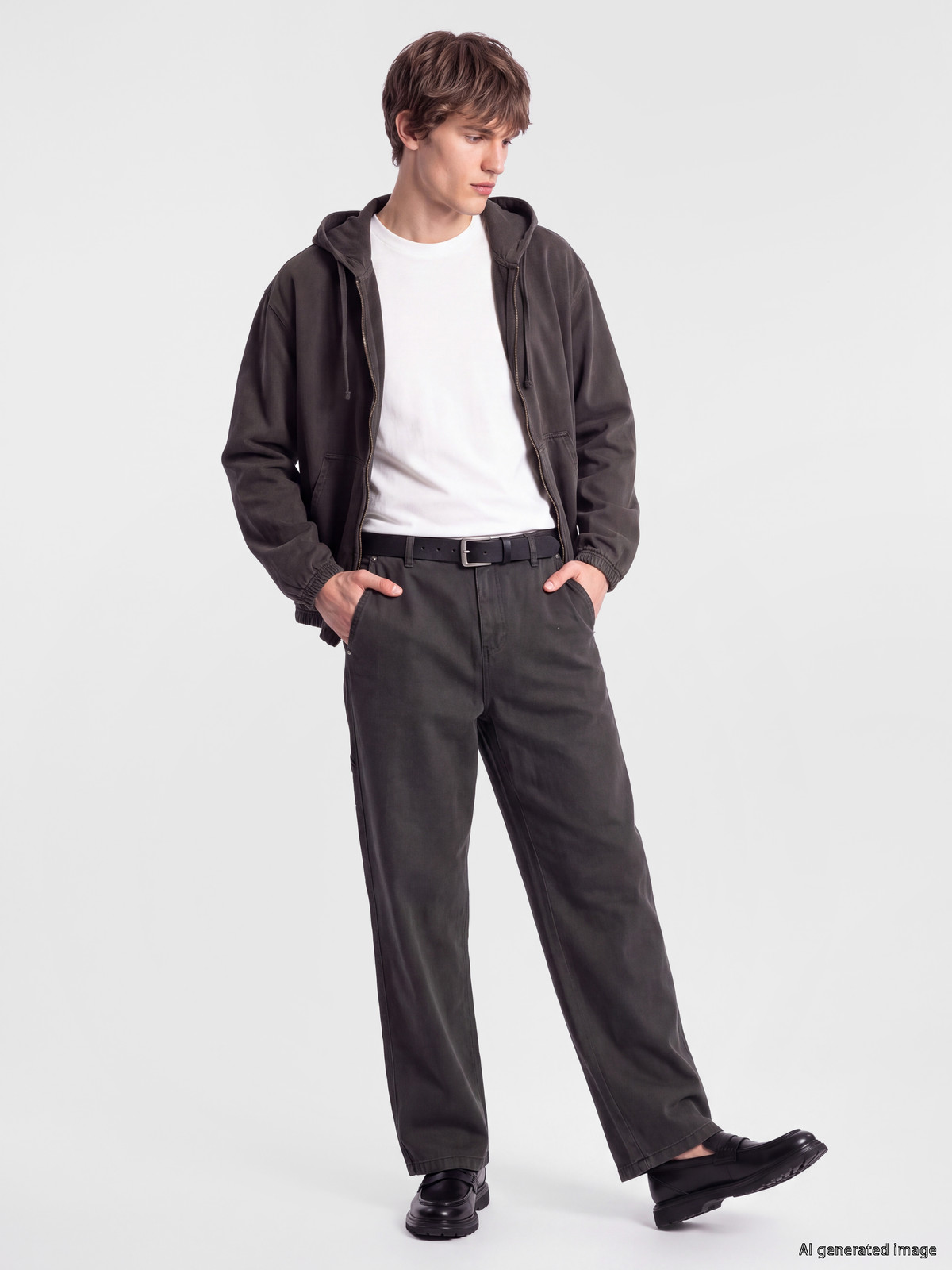 XSIDE Kapüşonlu Gabardin Erkek Ceket - W6S115Z8-4SD | LC Waikiki