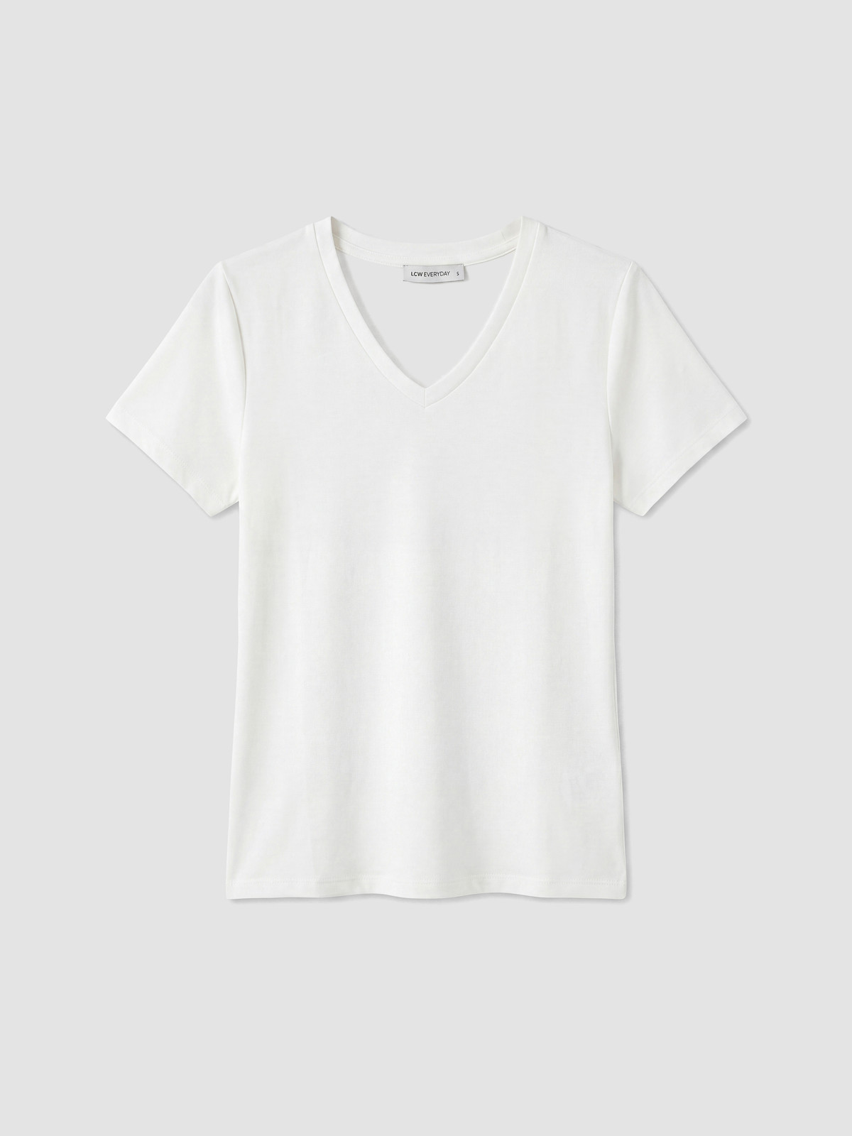 LCW EVERYDAY V Neck Soft Touch Women's T-Shirt
