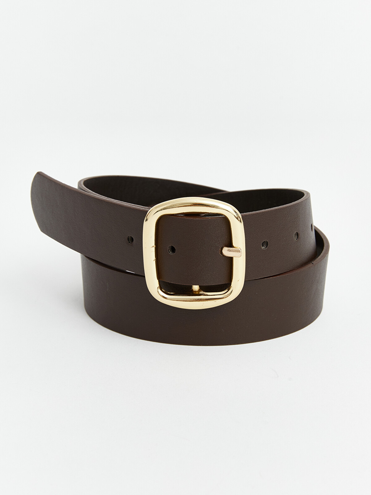 LCW ACCESSORIES Women's Rectangular Buckled Faux Leather Belt
