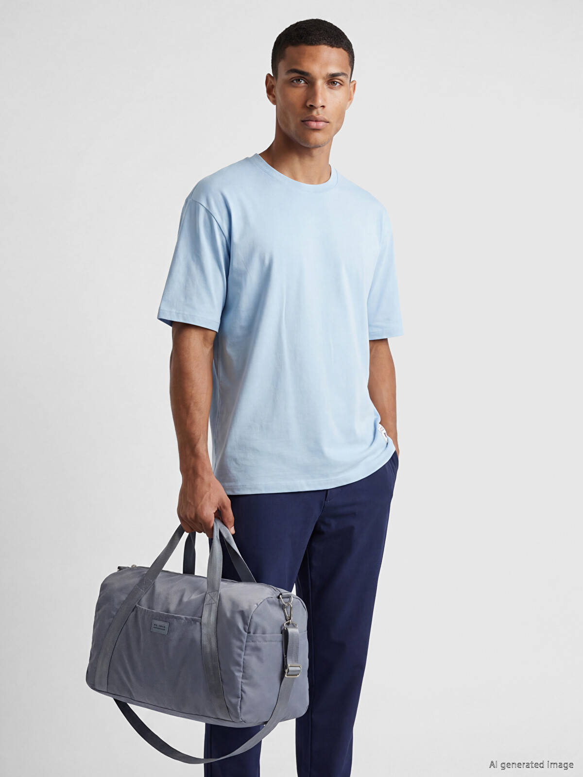 XSIDE ACTIVE Loose Fit Bisiklet Yaka Erkek Spor Tişört - W6FK20Z8